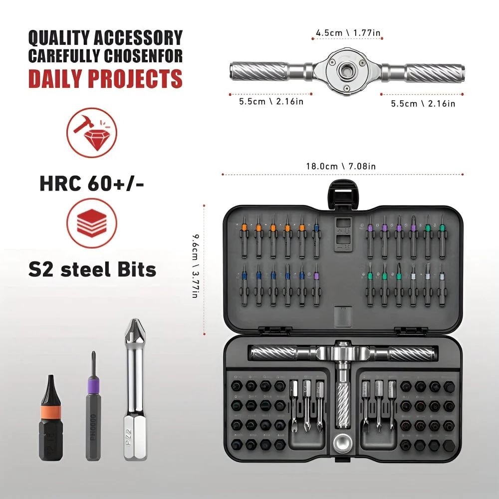 Precision Screwdriver Set Ratchet Magnetic Mini Case - Image 9